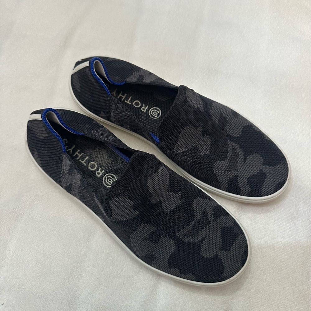 Rothy's Women's Gray Camouflage The Original Slip On Sneaker Size 8.5W - Picture 5 of 9
